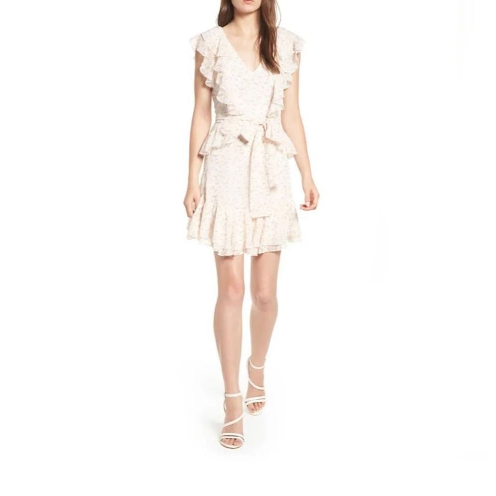 Wayf Creamy Floral Mini Dress